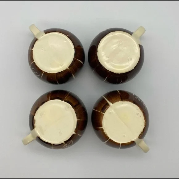 6 Piece Lot of Purinton Intaglio Brown Pottery - Picture 9 of 12